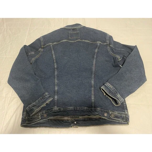 Levi's Strauss Denim Trucker Jean Jacket Men's Size XL WPL423 CA00342 Dark Wash - Picture 12 of 14